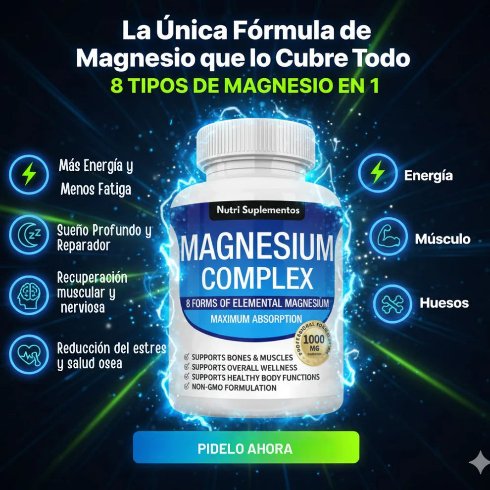 Magnesio Complex ™ l Complejo de magnesio 8 en 1